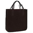 CHANEL Tote Bag Wool Brown CC Auth bs15852 - Chanel