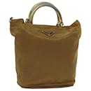 Sac à épaule PRADA en nylon marron Auth 80621 - Prada