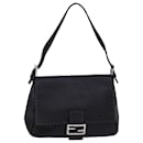 Bolsa de ombro FENDI Celeria Mamma Baguette em couro preto Auth yk13492 - Fendi