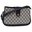 Bolsa de ombro GUCCI GG Supreme Sherry Line PVC Marinho Vermelho 116 02 076 Auth yk13428 - Gucci