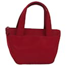 SAINT LAURENT Hand Bag Nylon Red Auth 83188 - Saint Laurent