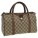 GUCCI GG Supreme Web Sherry Linie Boston Tasche PVC Beige Rot 111 02 007 Auth 83384 - Gucci