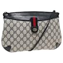 Bolsa de ombro GUCCI GG Supreme Sherry Line PVC Marinho Vermelho 904 02 026 Auth 83193 - Gucci