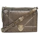 Christian Dior Chain Shoulder Bag Enamel Gold Auth 82071