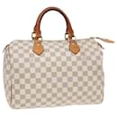 LOUIS VUITTON Handtasche Speedy 30 Damier Azur N41533 LV Auth 81707 - Louis Vuitton