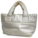 Sac fourre-tout en cuir gris Chanel