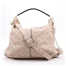 Louis Vuitton Monogram Mahina Leder Selene MM 2Way Handtasche in Sand M97141