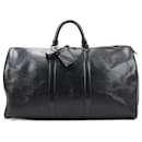 Louis Vuitton Epi Leather Keepall 50 Travel Bag in Black M42962