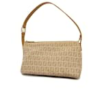 Fendi Beige Zucchino Nylon Canvas Shoulder Bag