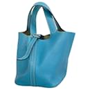 Hermes Picotin PM Handtasche in Blau Jean - Hermès