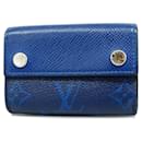 Portefeuille pliant Louis Vuitton en cobalt