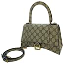 Brown Gucci Small The Hacker Project GG Supreme Hourglass Satchel