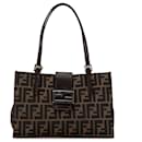 Brown Fendi Zucca Canvas Shoulder Bag