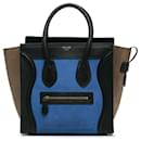 Bolsa de mão Celine Micro Tricolor Luggage Tote azul - Céline