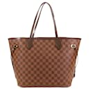 Bolso tote Neverfull MM Damier Ebene Louis Vuitton marrón