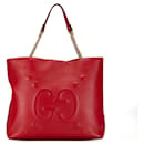 Sac fourre-tout en cuir rouge Gucci Apollo