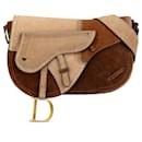 Brown Dior Pony Hair And Suede Saddle Crossbody