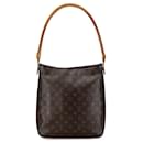 Borsa a spalla Louis Vuitton Monogram Looping GM marrone