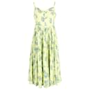 Emilia Wickstead Elita Floral-Print Seersucker Midi Dress in Yellow Cotton - Autre Marque