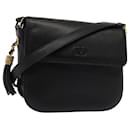 Bolso de Hombro Valentino de Cuero Negro Auth yk13619