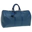 LOUIS VUITTON Epi Keepall 50 Borsa Boston Blu M42965 LV Auth 82637 - Louis Vuitton