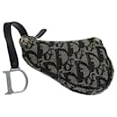 Porte-monnaie en toile Trotter de Christian Dior noir Auth 82486