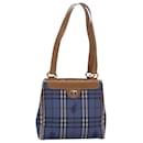 Sac fourre-tout Burberrys Nova Check en cuir PVC bleu Auth 81458 - Autre Marque