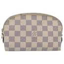 LOUIS VUITTON Pochette Cosmética Damier Azur PM Pouch N60024 LV Auth 82598 - Louis Vuitton