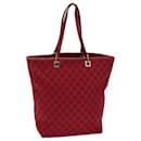 Sac fourre-tout en toile GG Gucci Rouge 002.1098 3444 Auth 82259