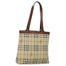 Borsa a spalla Burberry Nova Check in pelle PVC beige Auth 81672