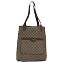 Borsa tote in PVC pelle beige GG Supreme Web Sherry Line 39 02 003 Auth 81626 - Gucci