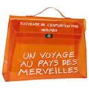 Sac à main HERMES en vinyle orange Auth 82168 - Hermès