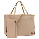 Bolsa tote em canvas bege com estampa Nova Check da BURBERRY Auth ti1812 - Burberry