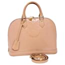 LOUIS VUITTON Monogram Vernis Alma PM Bolso de Mano Rose Valerine M50412 Auth 72067 - Louis Vuitton