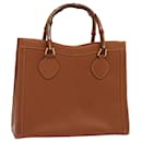 Borsa a mano in pelle Gucci Bamboo marrone 002 2853 0260 0 Auth ep4734