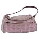 CHANEL New Travel Line Hand Bag Nylon Pink CC Auth 83428 - Chanel