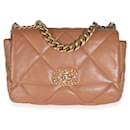 Chanel 21P Brown Quilted Lambskin Medium Chanel 19 Flap Bag