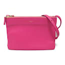 Bolsa de ombro Celine Trio em couro rosa - Céline