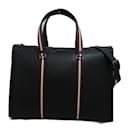 Bally schwarze Leder- und Stofftasche