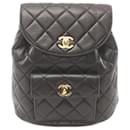 Mochila de ante negro Matelassé Chanel