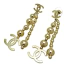 Boucles d'oreilles Chanel Coco Mark en chaîne à billes pour femmes