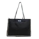 Sac fourre-tout en nylon noir Prada