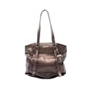 Sac fourre-tout en cuir marron Prada