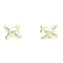 Tiffany & Co. 18K Yellow Gold Cross Stitch Stud Earrings