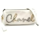 Chanel White Leather Chain Shoulder Bag AS1779