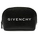 Bolso de pouch de cuero negro Givenchy