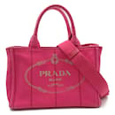 Bolsa tote Canapa Prada em rosa