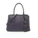 Prada Purple Saffiano Leather Handbag