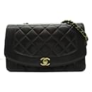 Sac à bandoulière Chanel Matelassé Diana avec chaîne