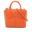 Sac à main Di Bag de Tod's en cuir orange